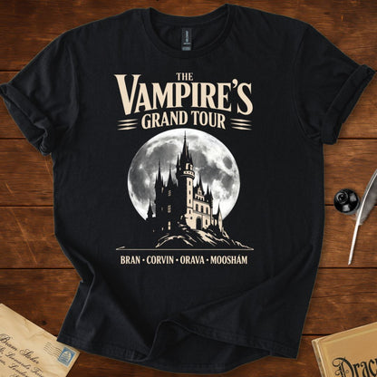 Dracula Vampire European Castles Tour T-Shirt Black