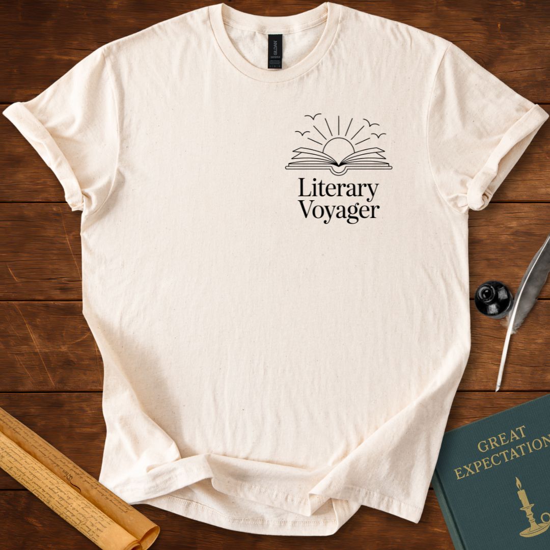 Literary Voyager – Minimal Reader T-Shirt