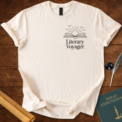 Literary Voyager – Minimal Reader T-Shirt