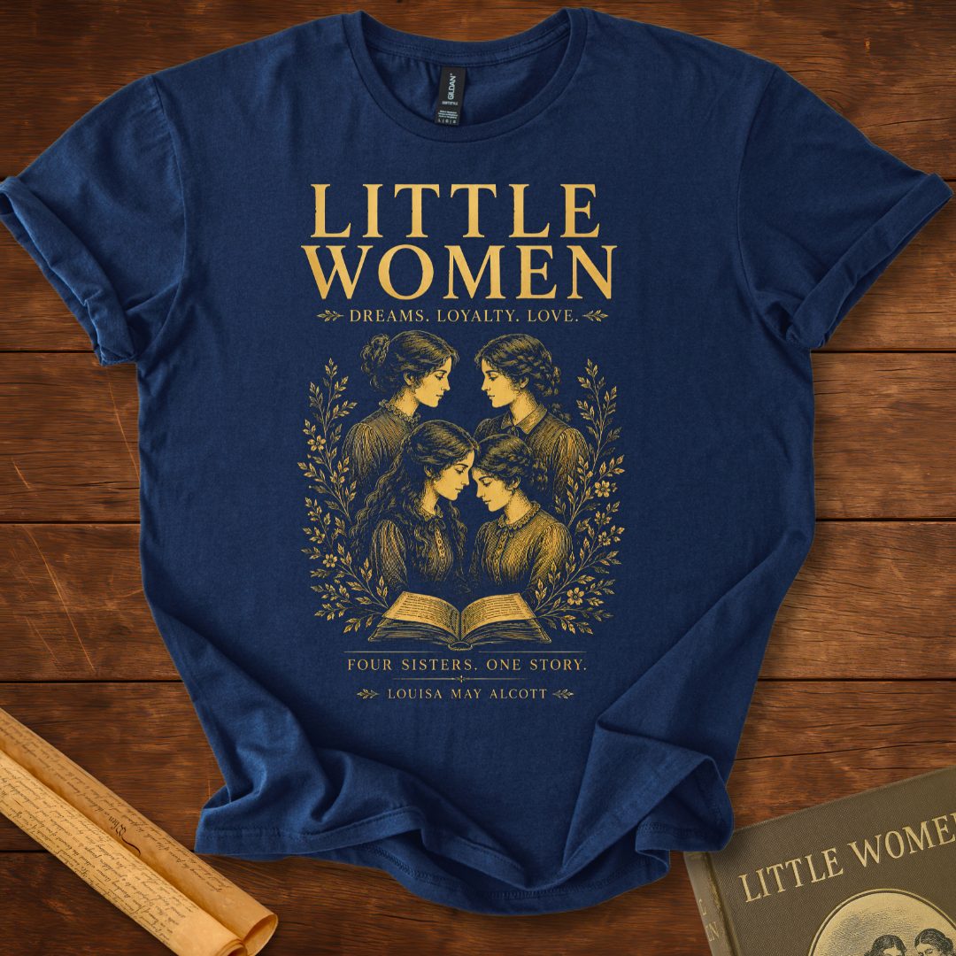 Little Women – Four Sisters, One Story Literary T-Shirt Navy