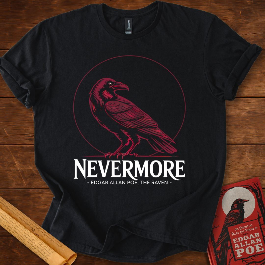 The Raven Red Silhouette T-Shirt Black