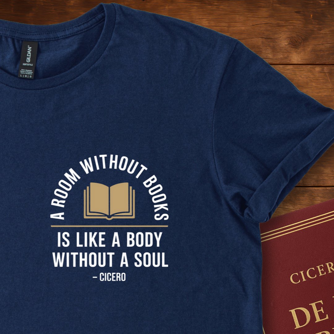 A Room Without Books Cicero Insignia T-Shirt Navy