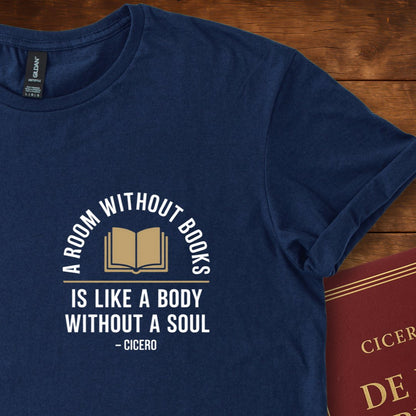 A Room Without Books Cicero Insignia T-Shirt Navy