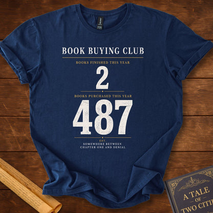 Book Buying Club – Reader Statistics T-Shirt Navy