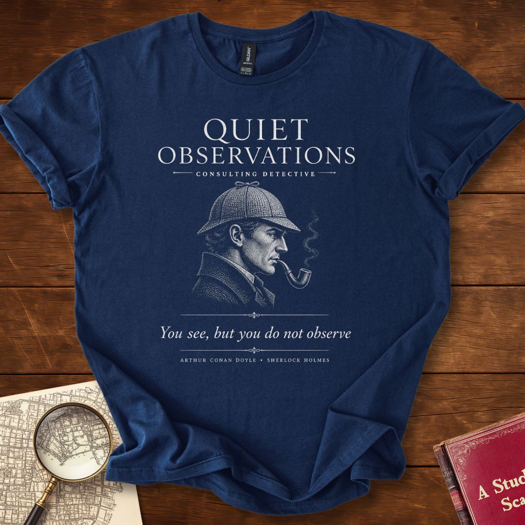 Sherlock Holmes - Quiet Observations T-Shirt Navy