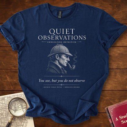 Sherlock Holmes - Quiet Observations T-Shirt Navy