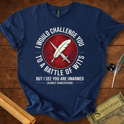 Battle of Wits Shakespeare (almost) T-Shirt Navy