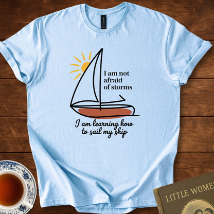 Not Afraid of Storms – Louisa May Alcott Little Women T-Shirt