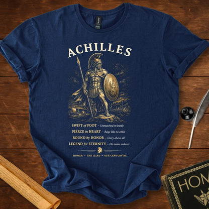 Achilles – Swift of Foot Literary Warrior Homer T-Shirt