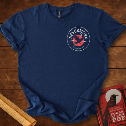 "Nevermore" Edgar Allan Poe T-Shirt Navy