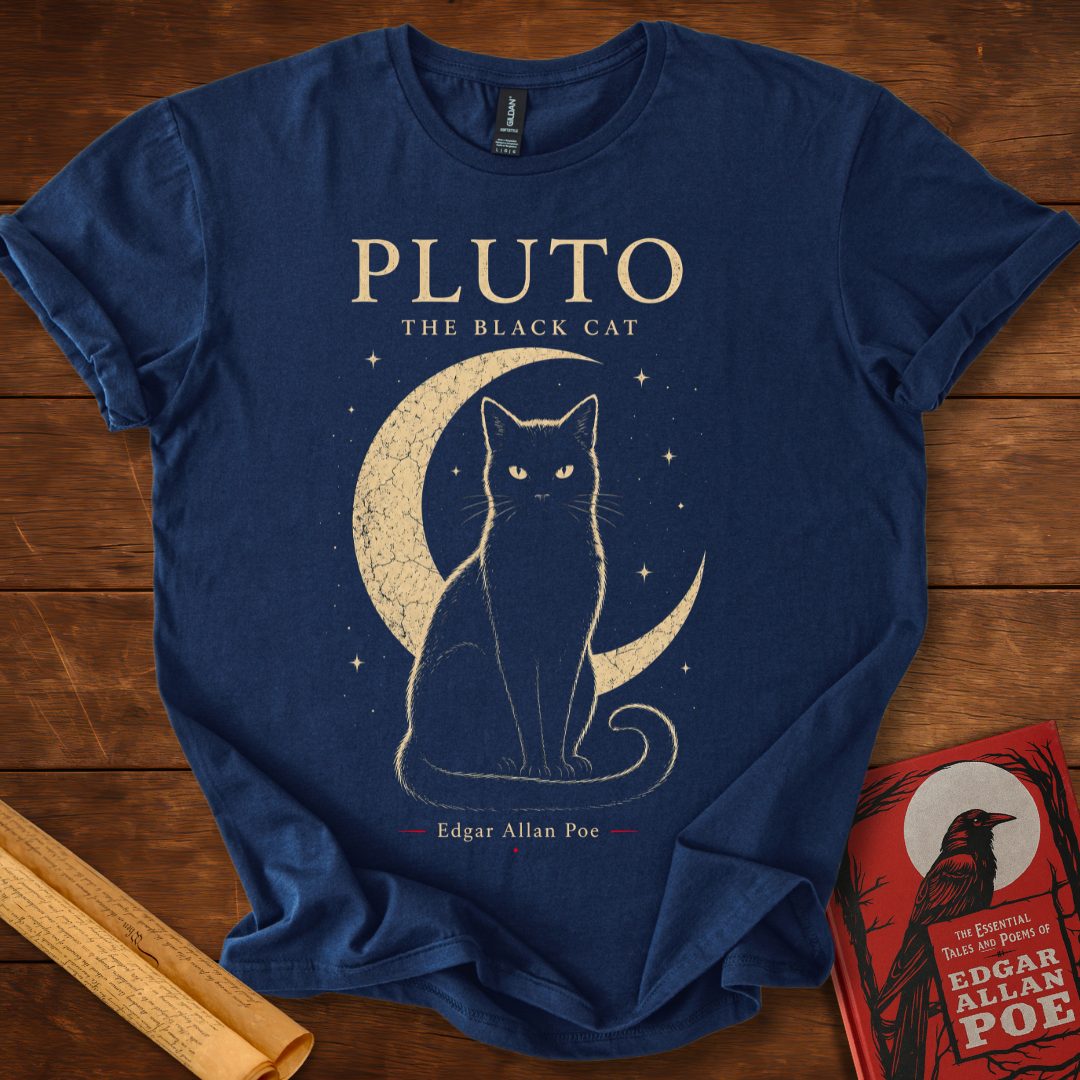 Pluto: The Black Cat – Edgar Allan Poe Gothic T-Shirt