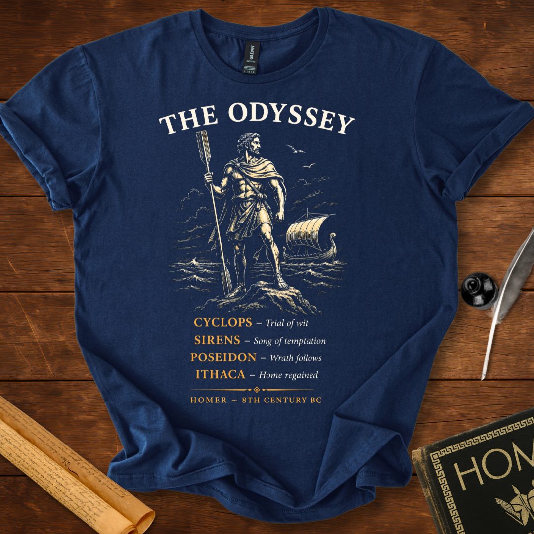 Homer’s The Odyssey – Greek Classic T-Shirt Navy