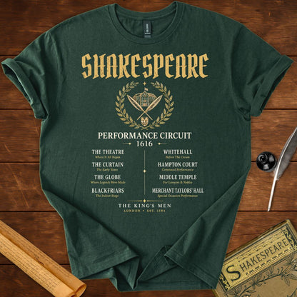 Shakespeare Performance Circuit 1616 – Literary Theatre History T-Shirt