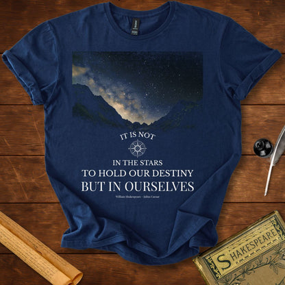 It is not in the Stars to Hold our Destiny Shakespeare T-Shirt Navy