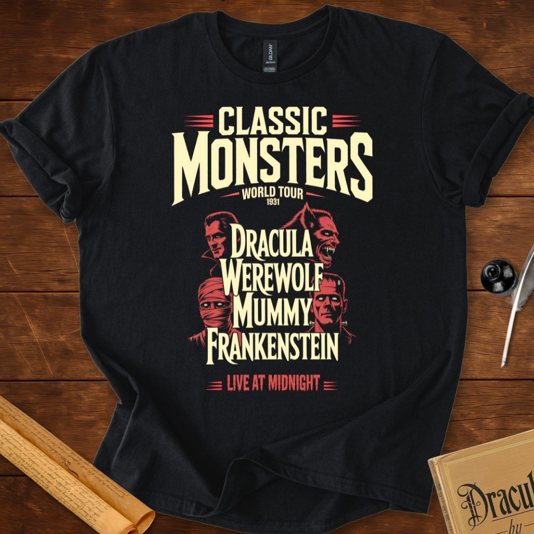 Classic Monsters World Tour T-Shirt Black