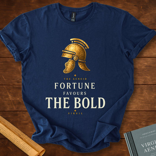 Fortune Favours the Bold – The Aeneid Premium Roman Literature T-Shirt
