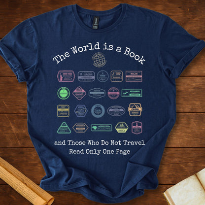 The World is a Book T-Shirt Navy