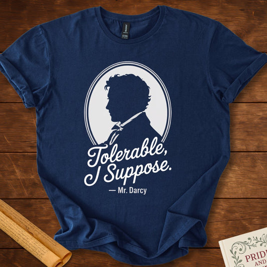 Tolerable, I Suppose Pride & Prejudice T-Shirt Navy