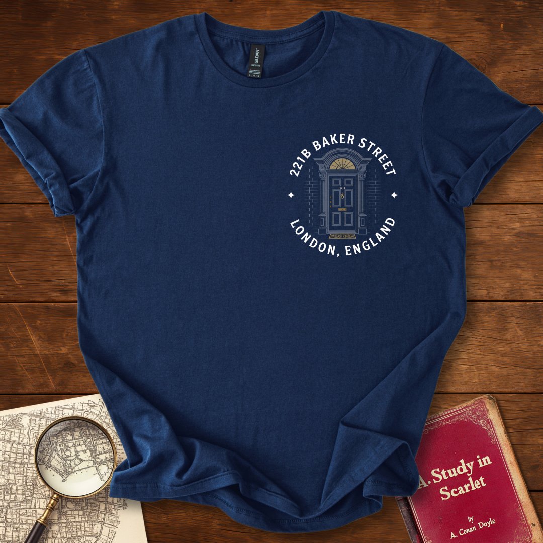 221B Baker Street Sherlock Insignia T-Shirt Navy