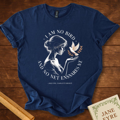 "I Am No Bird" — Jane Eyre Feminist Bust Tee Navy