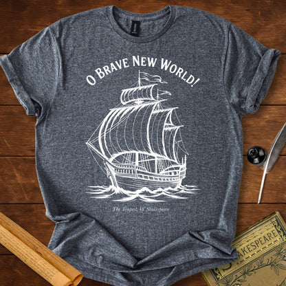 Brave New World Ship Shakespeare T-Shirt