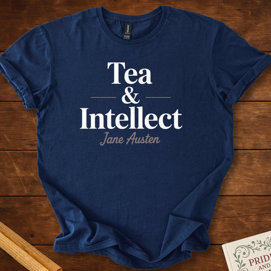 Tea and Intellect Jane Austen T-Shirt Navy