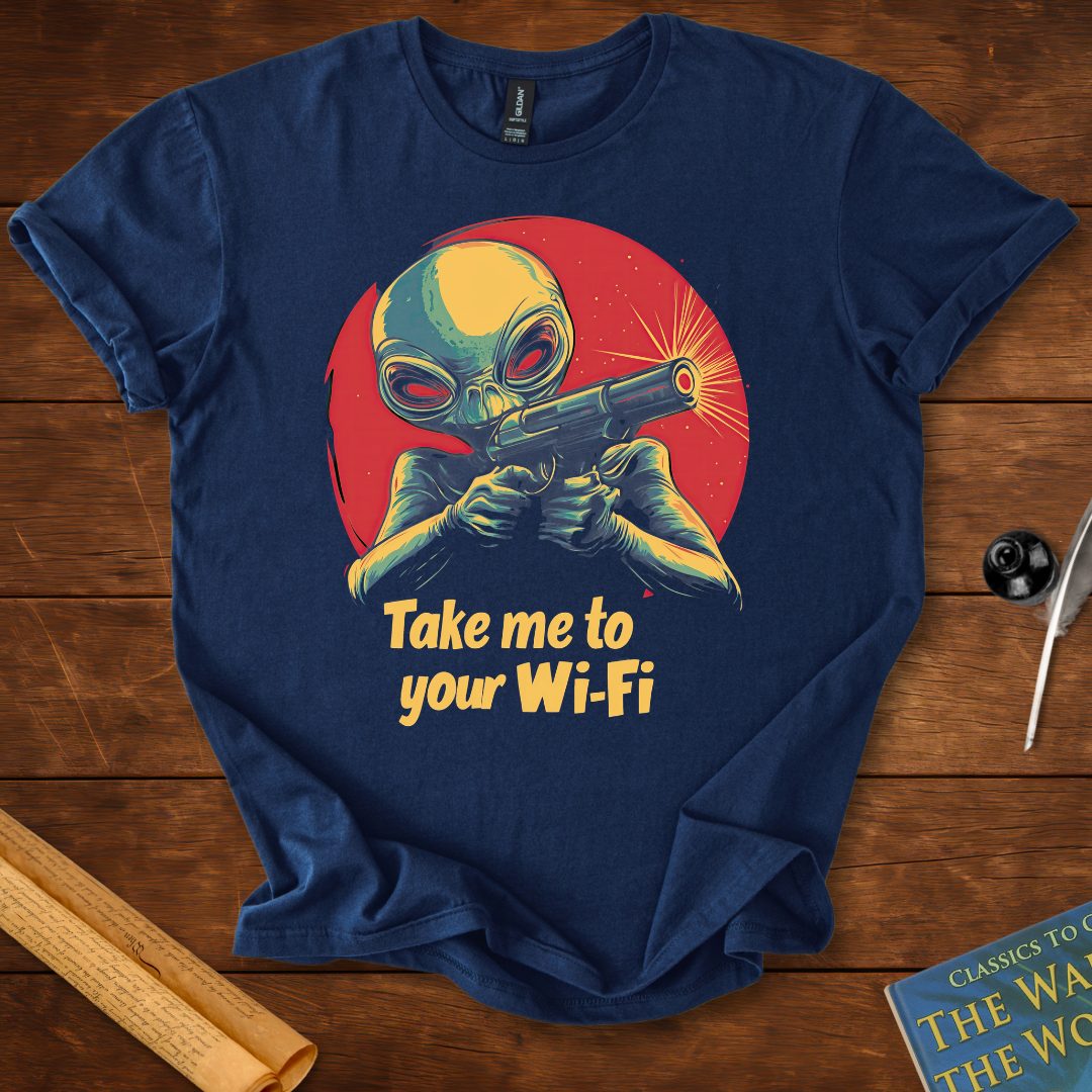 Take me to your Wi-Fi T-Shirt Navy
