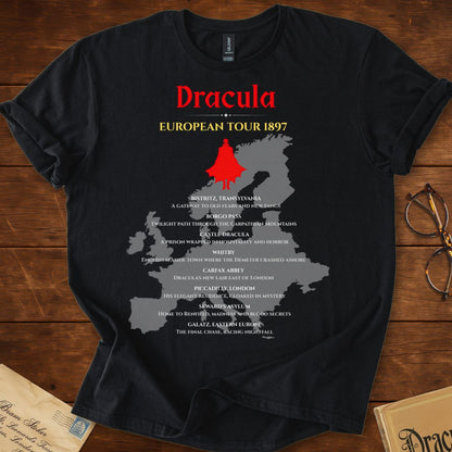 Dracula European Tour (Map Version) T-Shirt Black