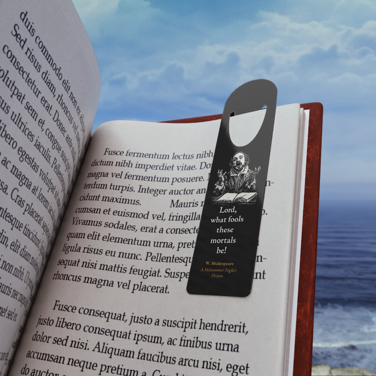 Shakespeare Metallic Bookmark — "What Fools These Mortals Be!"