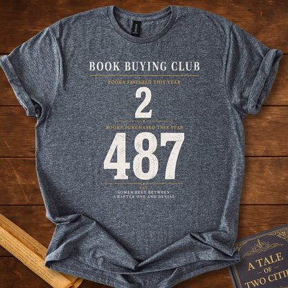 Book Buying Club – Reader Statistics T-Shirt Dark Heather Grey
