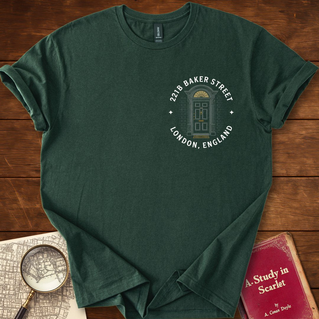 221B Baker Street Sherlock Insignia T-Shirt Forest Green