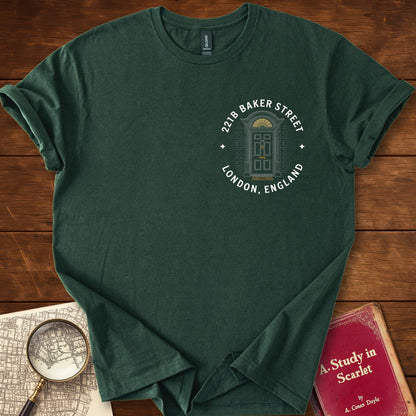 221B Baker Street Sherlock Insignia T-Shirt Forest Green