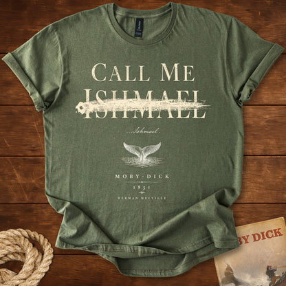 Call Me Ishmael T-Shirt – Herman Melville Moby-Dick Literary Quote Tee