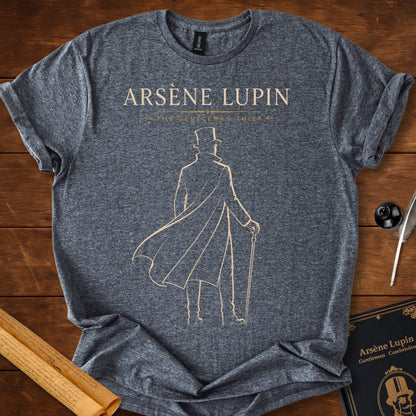 Arsène Lupin – The Gentleman Thief Literary Noir T-Shirt Dark Heather Grey