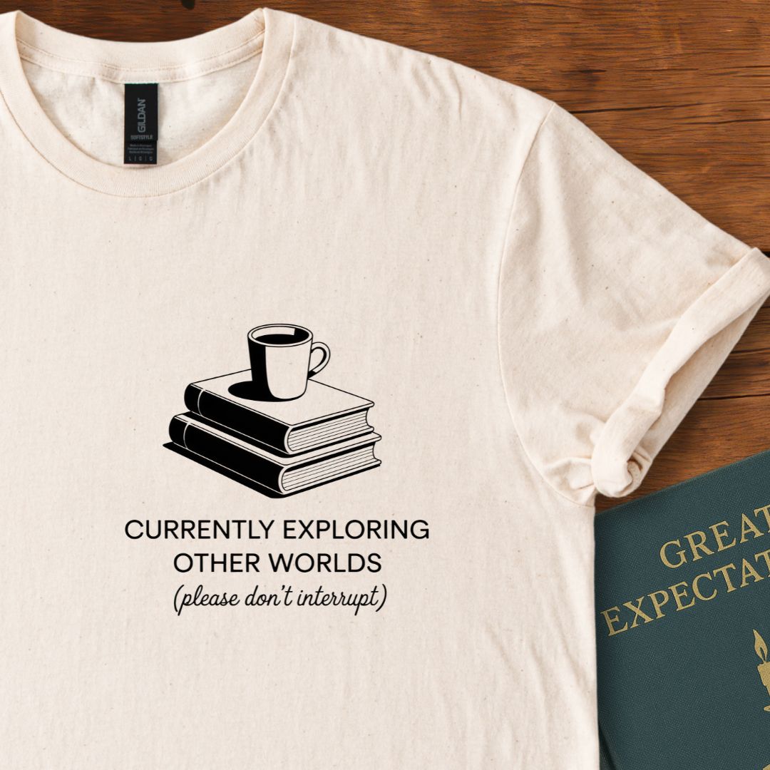 Currently Exploring Other Worlds – Reader Escape T-Shirt