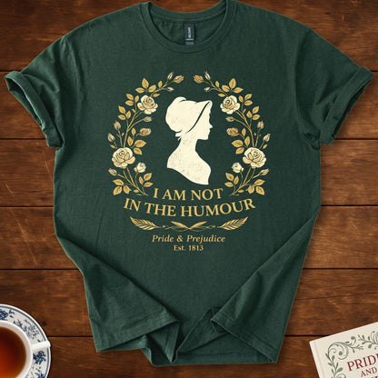 I Am Not in the Humour – Pride & Prejudice Literary Silhouette T-Shirt
