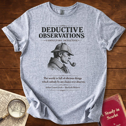 Deductive Observations (Newspaper Style) — Sherlock Holmes Literary T-Shirt