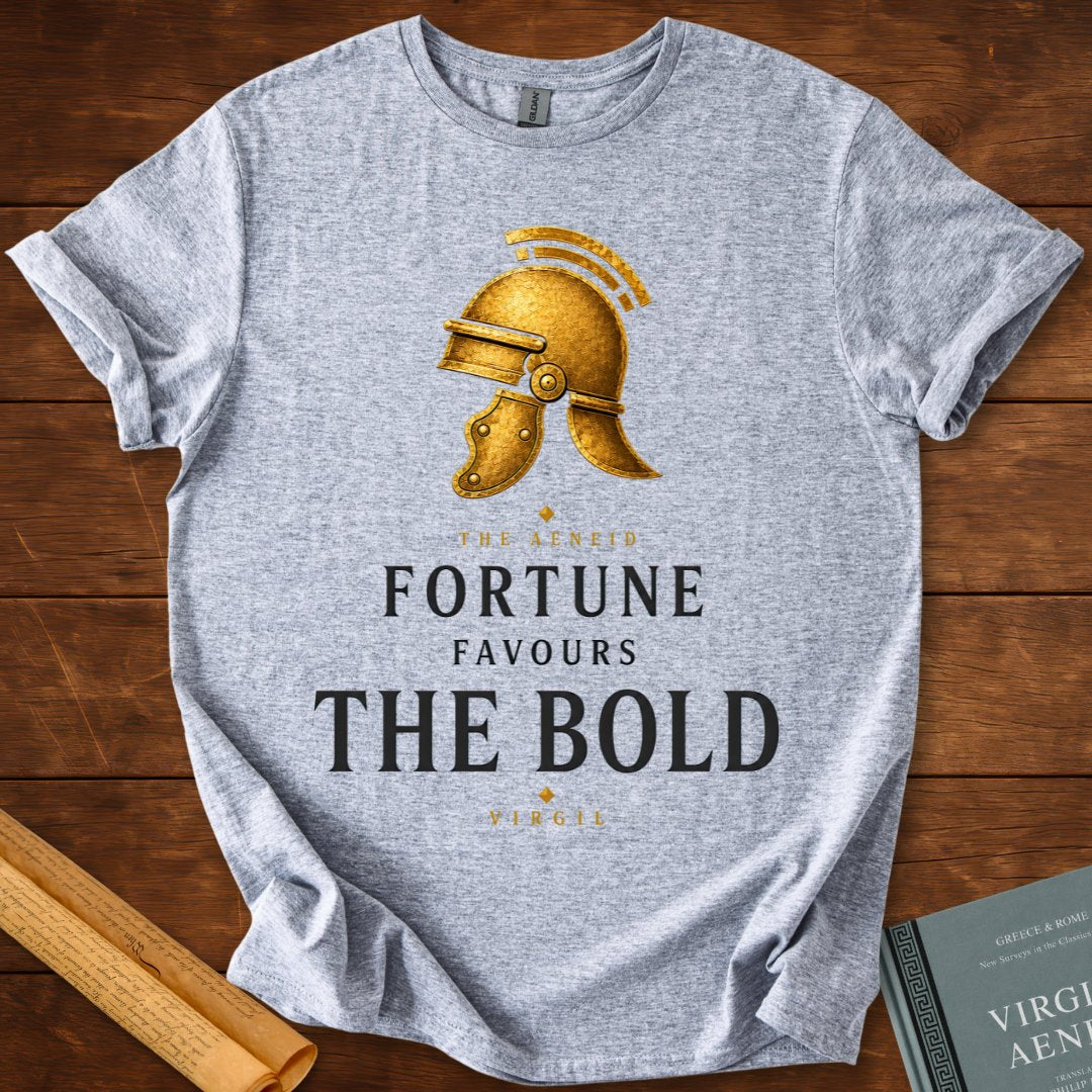 Fortune Favours the Bold – The Aeneid Premium Roman Literature T-Shirt