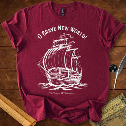 Brave New World Ship Shakespeare T-Shirt