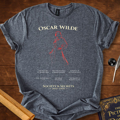 Oscar Wilde Society and Secrets T-Shirt – Literary Classic Design
