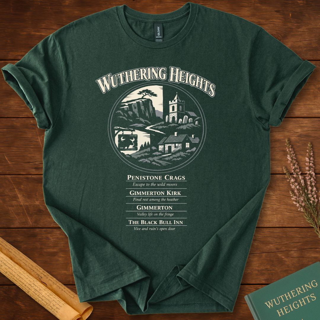 Wuthering Heights Locations – Gothic Yorkshire Literary T-Shirt