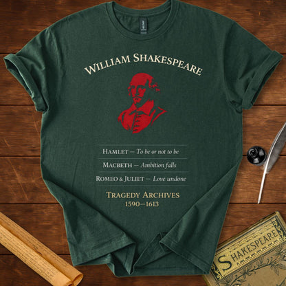 William Shakespeare - Tragedy Archives T-Shirt