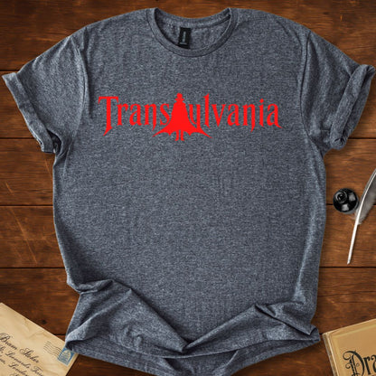 Transylvania Gothic Dracula Logo T-Shirt Dark Heather Grey