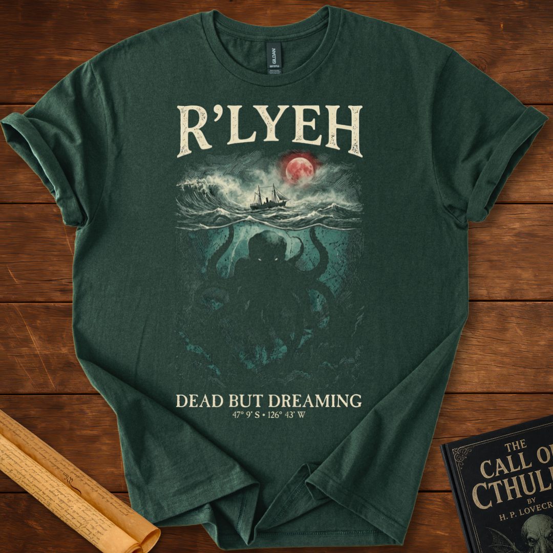 R'LYEH – Dead But Dreaming Lovecraft Horror T-Shirt