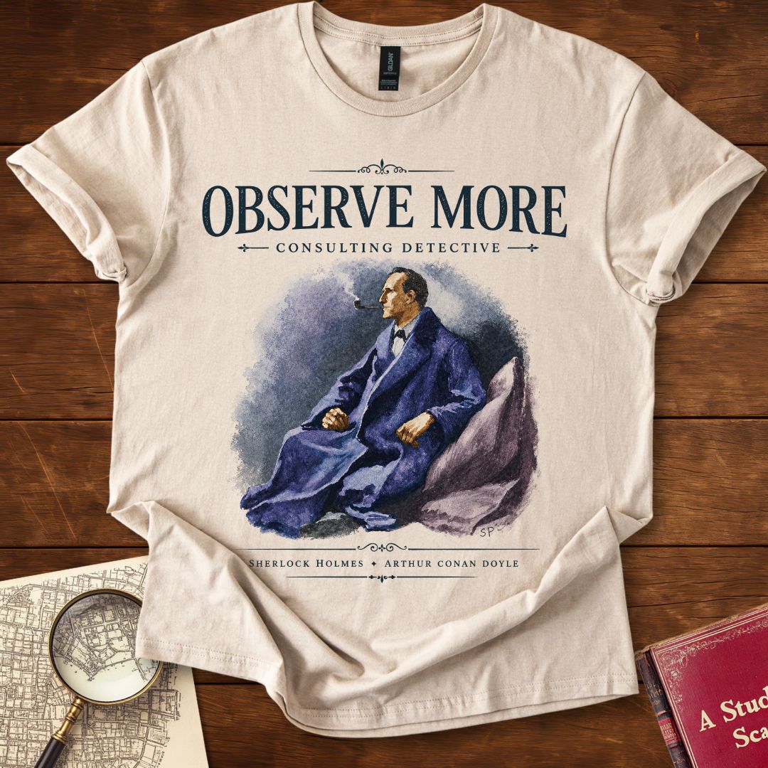 Sherlock Holmes Observe More T-Shirt Sand