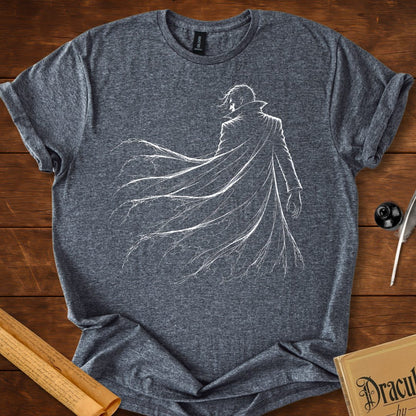 Dracula Silhouette – Lord of the Night T-Shirt Dark Heather Grey