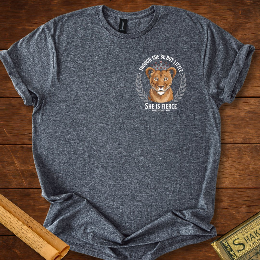 Though She Be But Little Insignia T-Shirt Dark Heather Grey