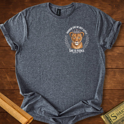 Though She Be But Little Insignia T-Shirt Dark Heather Grey