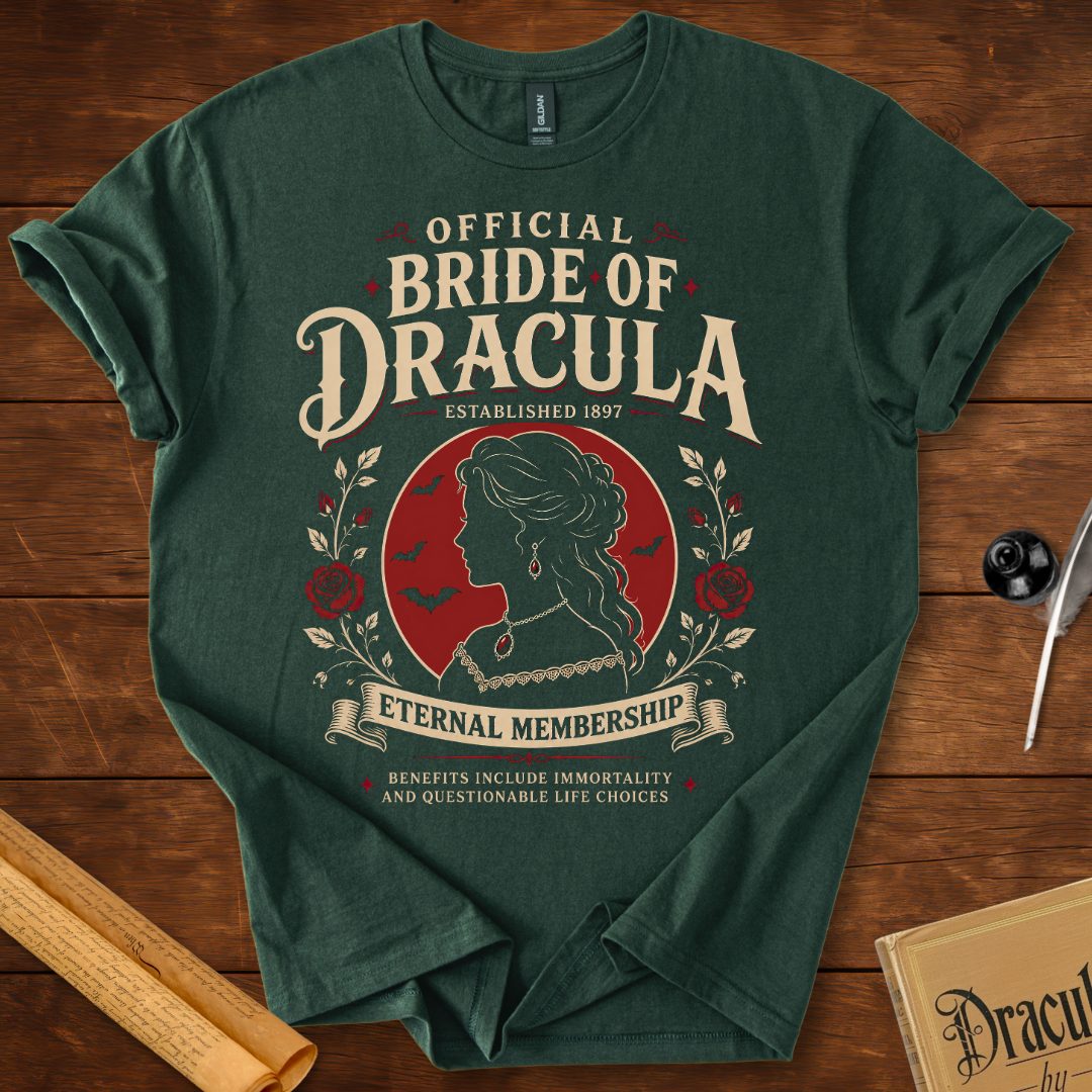 Official Bride of Dracula – Gothic Membership Society T-Shirt