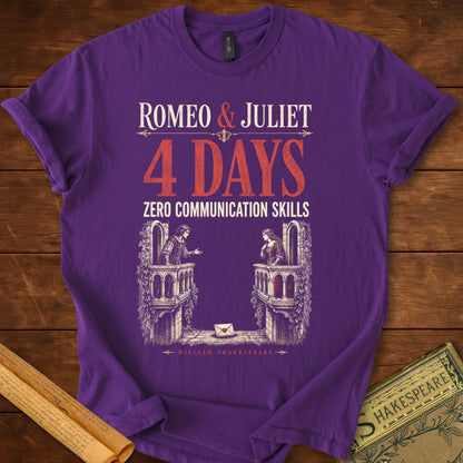 Romeo & Juliet – Zero Communication Skills Shakespeare T-Shirt